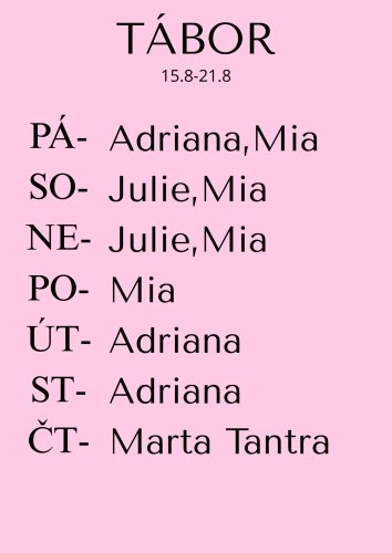 JULIE:SO -NE 16-17.8.